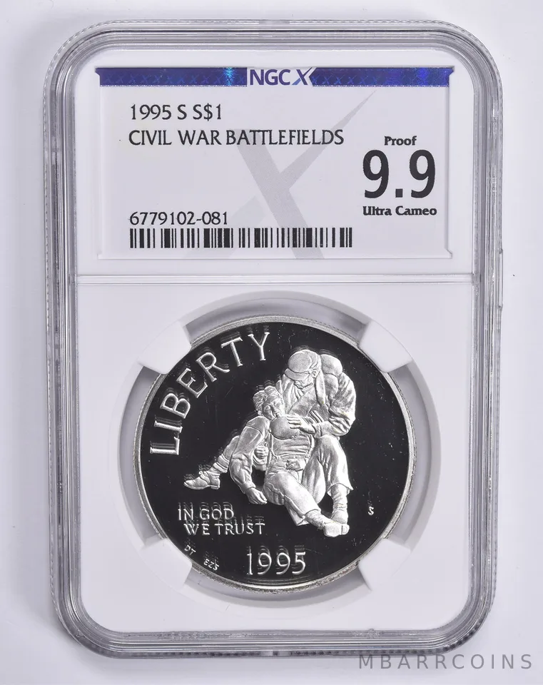 1995-S Civil War Commemorative Dollar Proof 9.9 UCAM NGC X NGCX