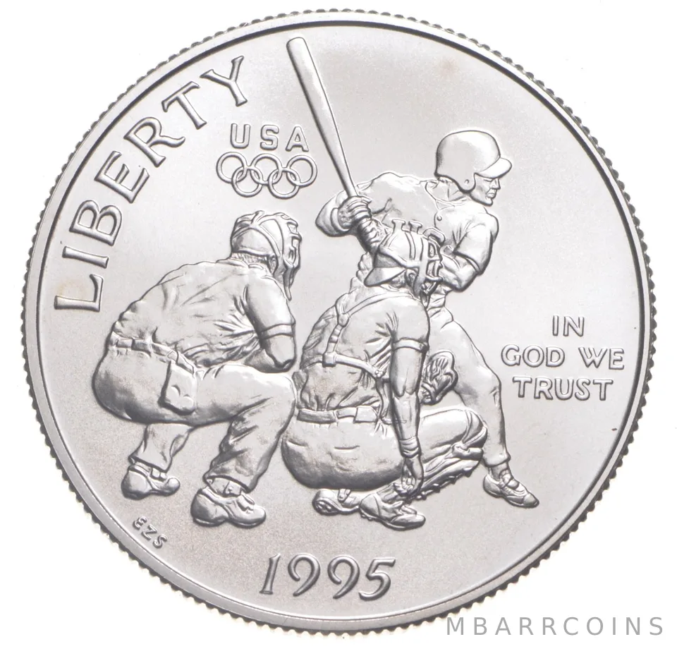 1995 Unc Olympic Baseball Commemorative Half Dollar