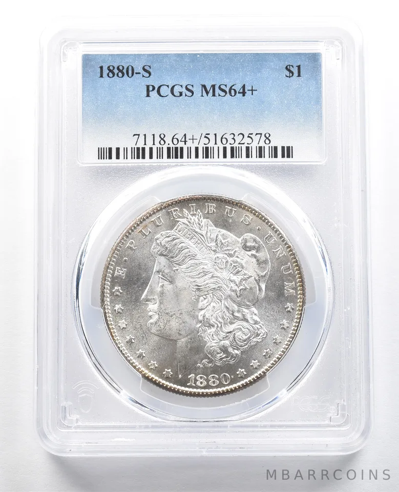 1880-S Morgan Silver Dollar MS64+ PCGS *4715