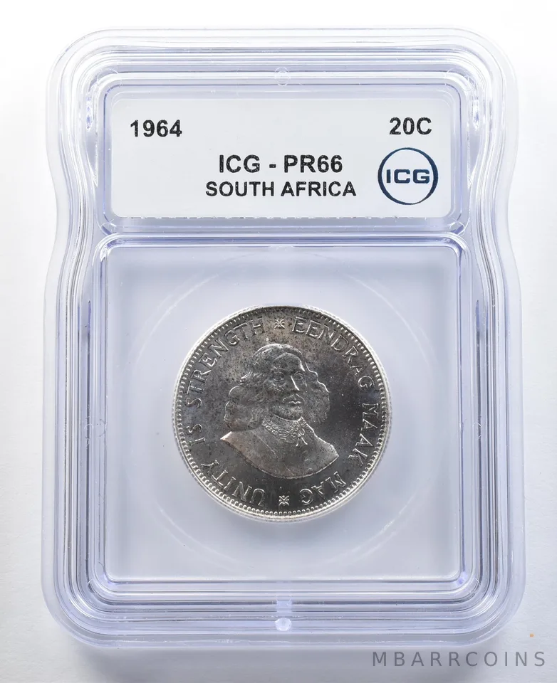 1964 South Africa 20 Cents PR66 ICG *3280