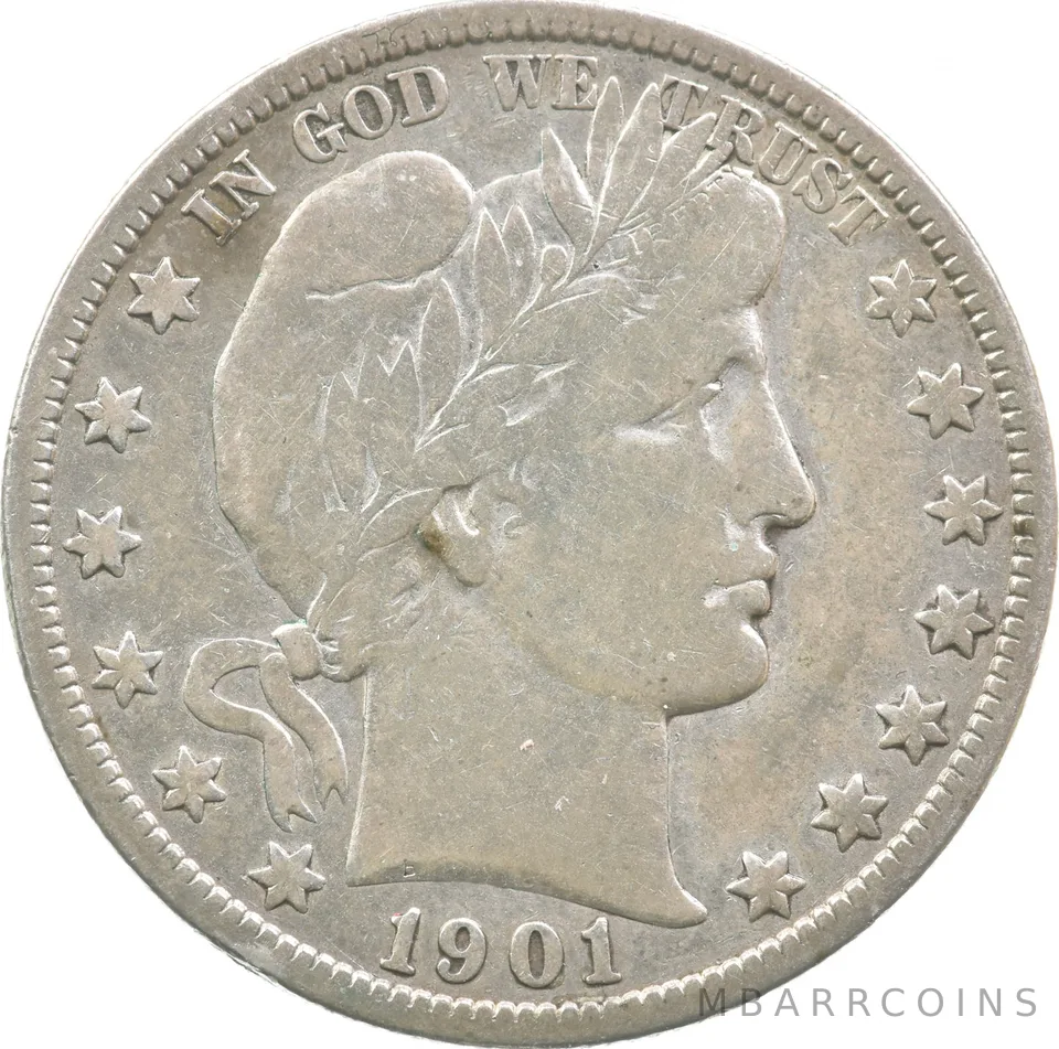 1901-S Barber Half Dollar a3430