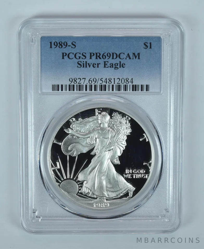 1989-S American Silver Eagle PR69 DCAM PCGS Blue Label
