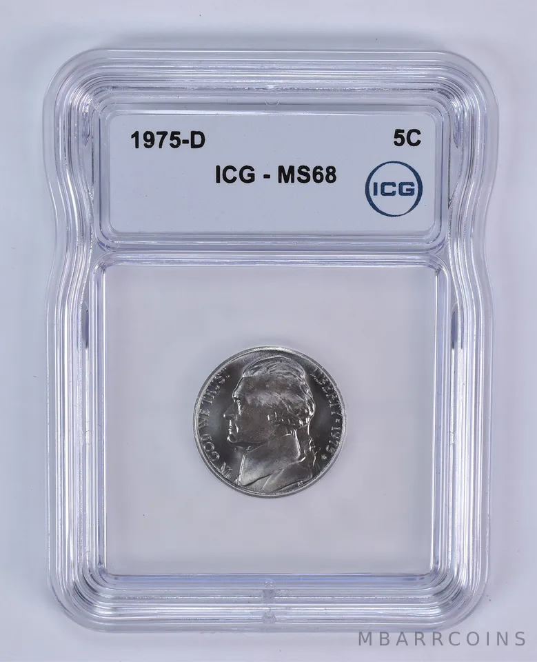 1975-D Jefferson Nickel MS68 ICG