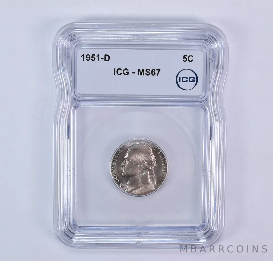 1951-D Jefferson Nickel MS67 ICG
