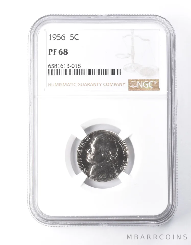 PF68 1956 Jefferson Nickel NGC *9853
