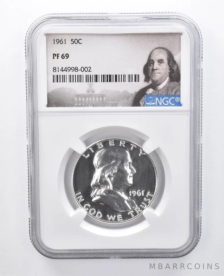 1961 Franklin Half Dollar PF69 NGC Great Contrast *7907