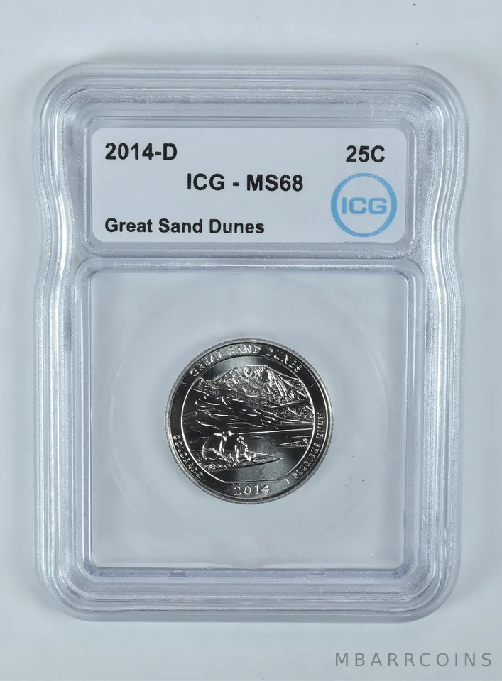 2014-D Washington Quarter ATB Great Sand Dunes MS68 ICG