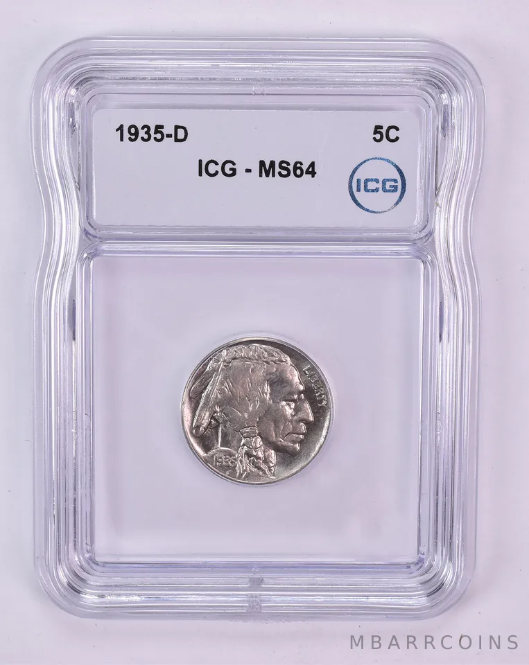 1935-D Indian Head Buffalo Nickel MS64 ICG