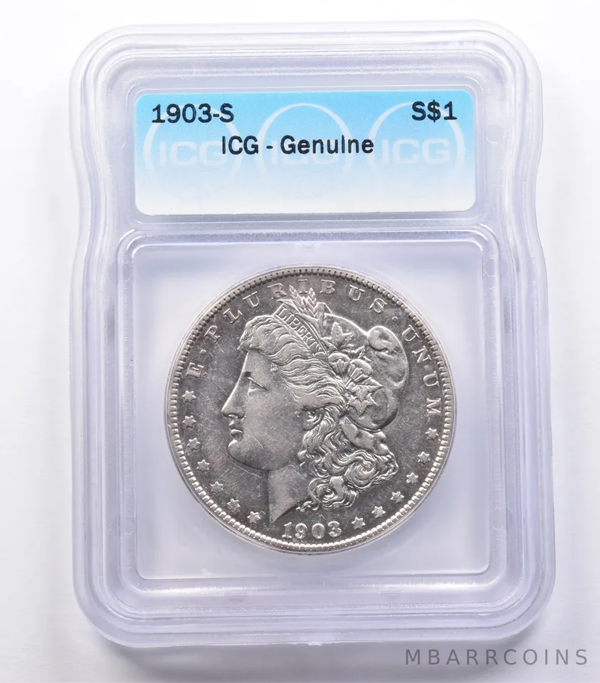 Genuine 1903-S Morgan Silver Dollar ICG *3888
