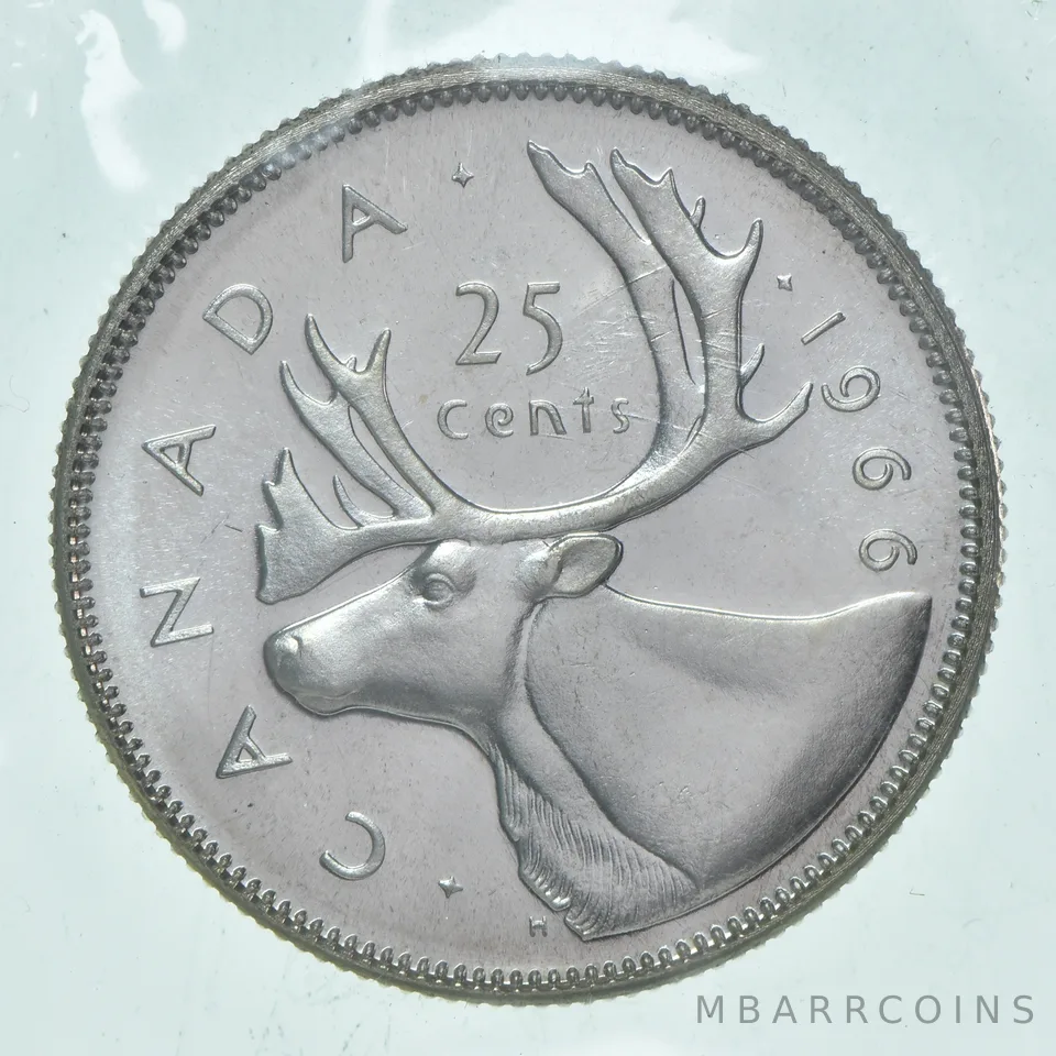 1966 Canada 25 Cents 80% Silver