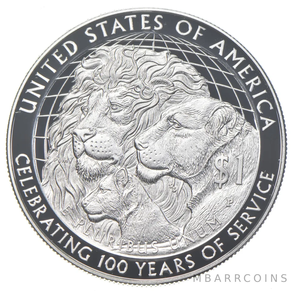 2017-P Proof Lions Club Commemorative Silver Dollar $1