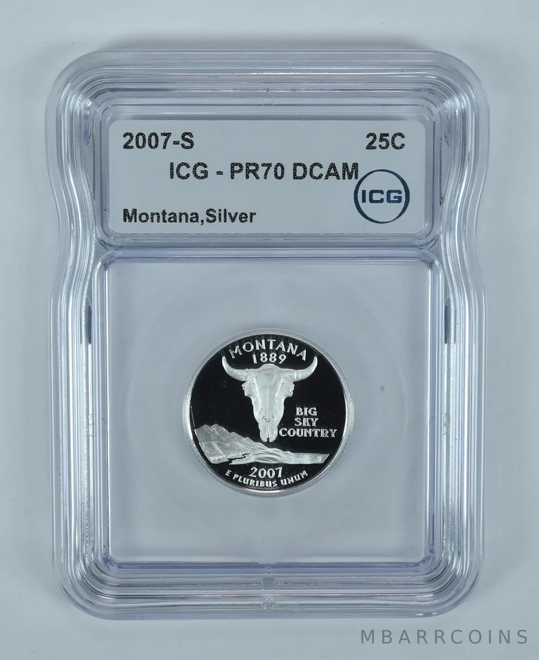 2007-S Washington State Quarter Montana Silver PR70 DCAM ICG