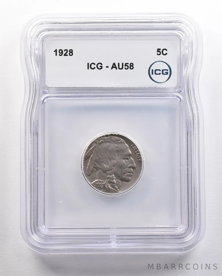 1928 Indian Head Buffalo Nickel AU58 ICG *4420