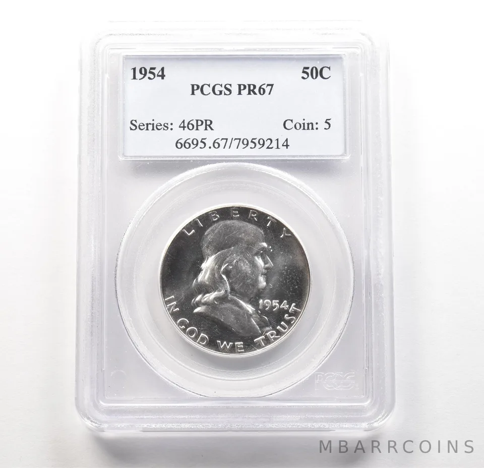 1954 Franklin Half Dollar PR67 PCGS *6296