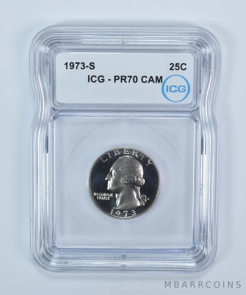 1973-S Washington Quarter PR70 CAM ICG