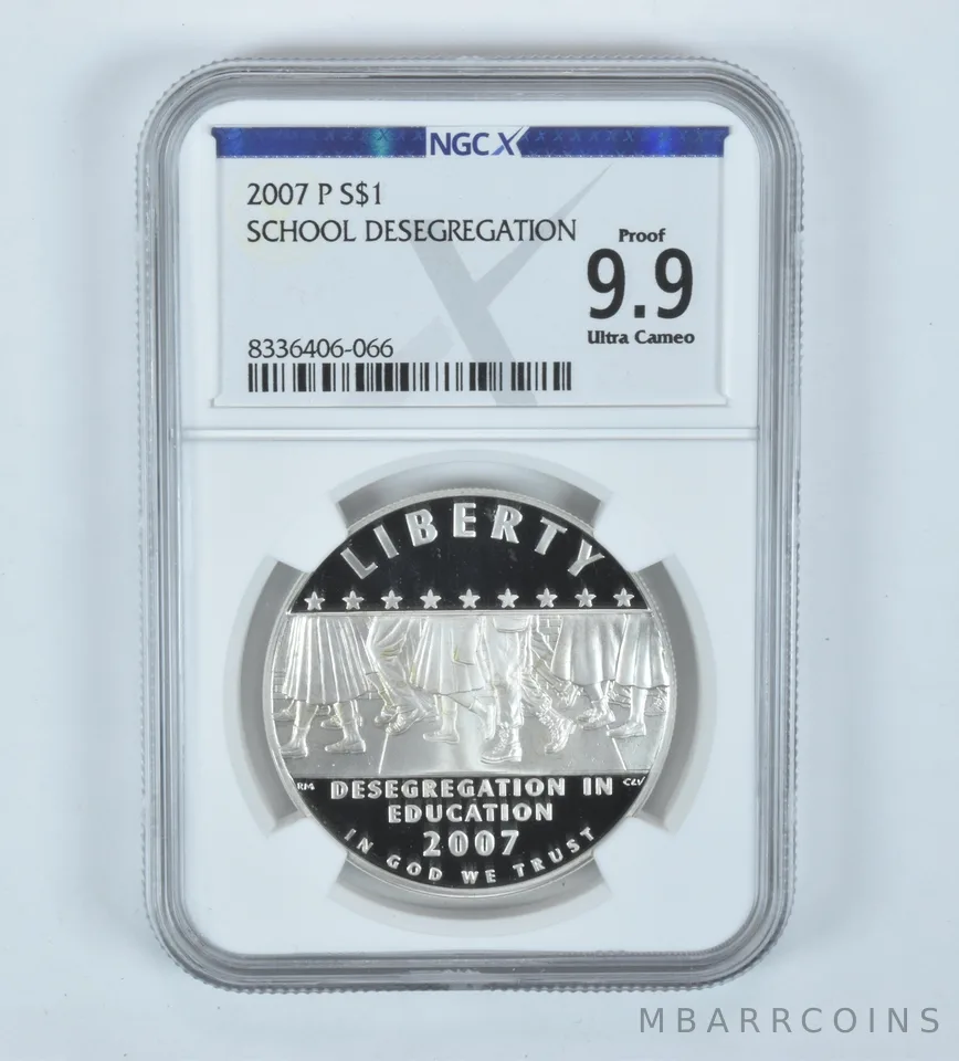 2007-P Desegregation Commemorative Silver Dollar Proof 9.9 UCAM NGC X NGCX
