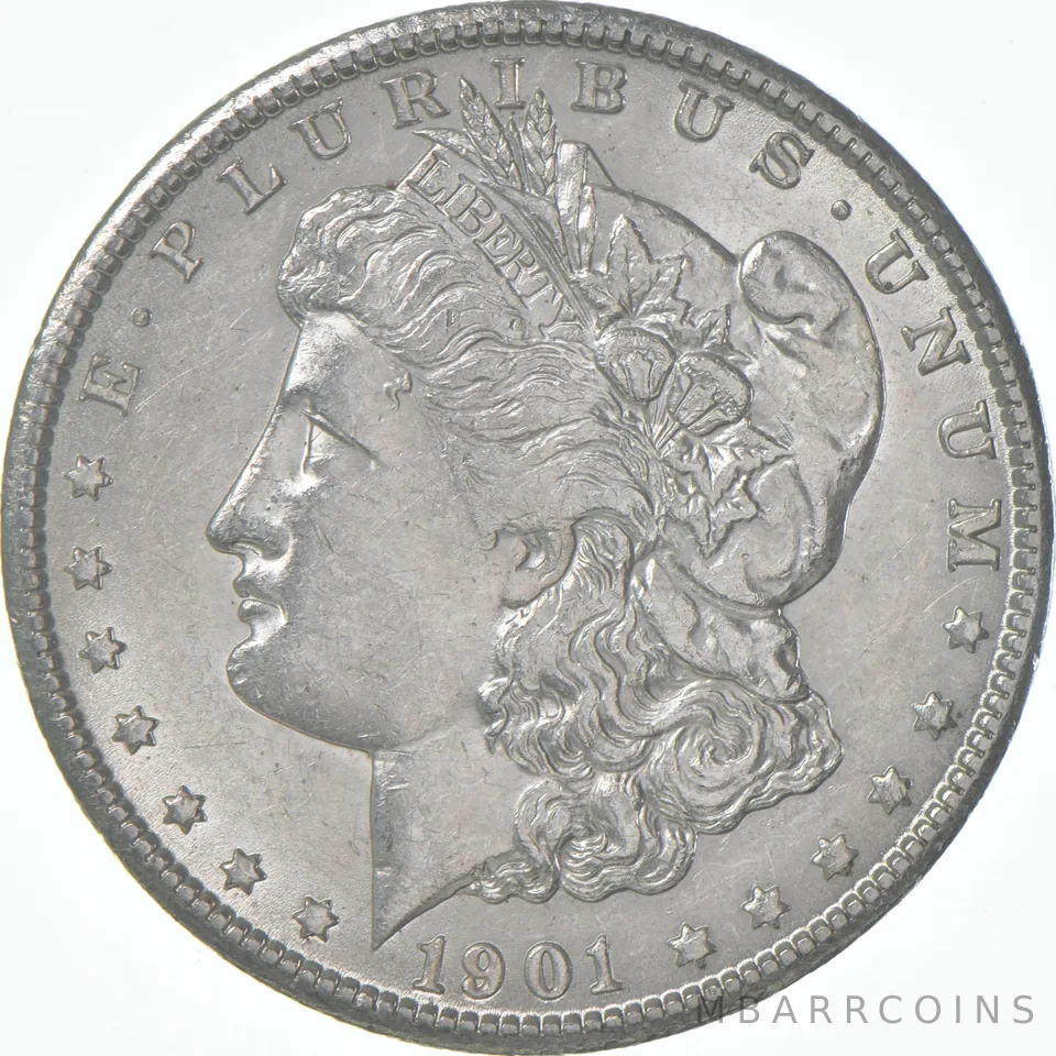 AU+ 1901-O Morgan Silver Dollar (1 coin)