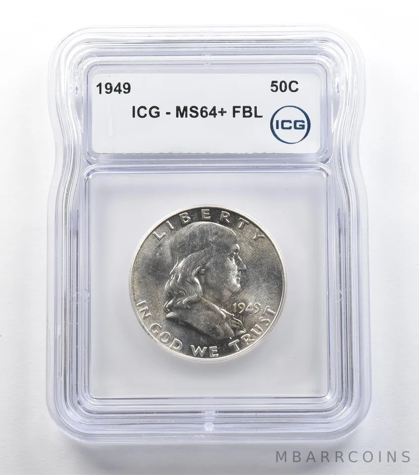 1949 Franklin Half Dollar MS64+ FBL ICG *5434