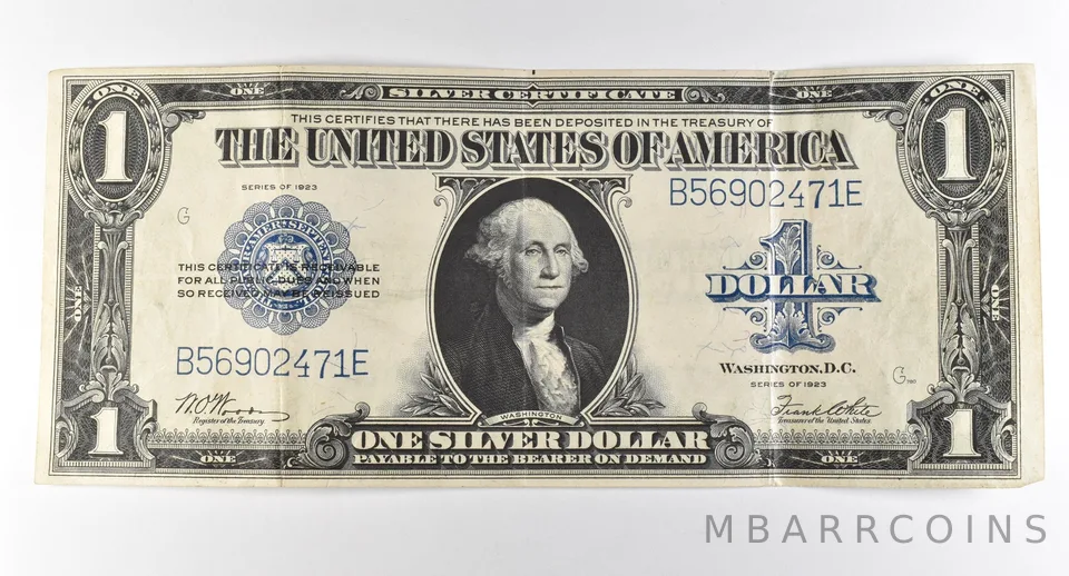1923 $1 Silver Certificate Large Note Blue Seal *2955