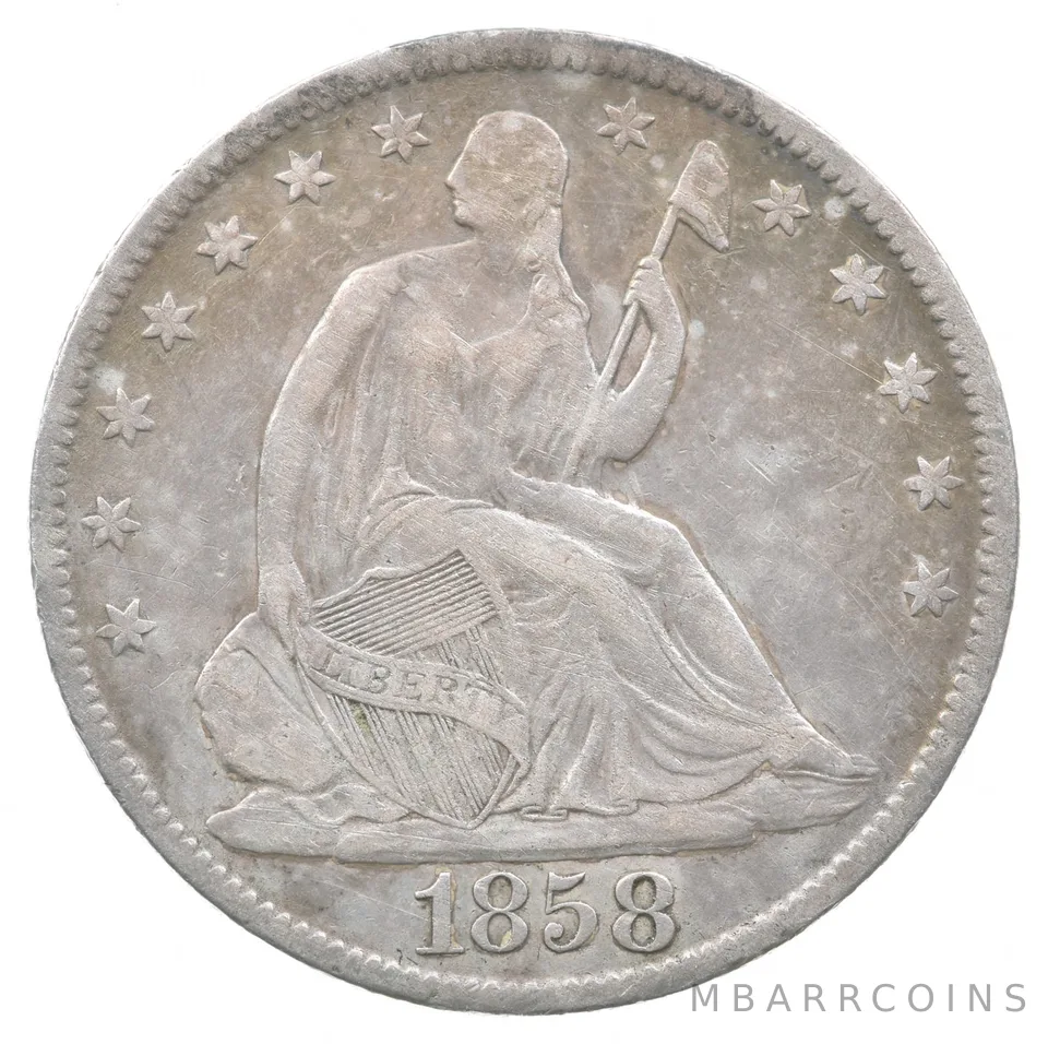 1858-O Seated Liberty Half Dollar *6757