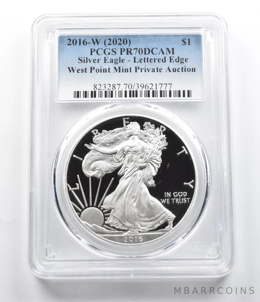 PR70DCam 2016-W (2020) American Silver Eagle West Point Private Auct. PCGS a5920