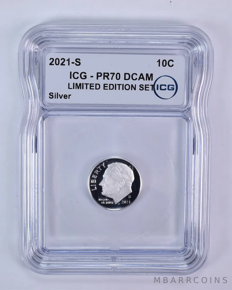 2021-S Roosevelt Dime Silver Limited Edition Set PR70 DCAM ICG