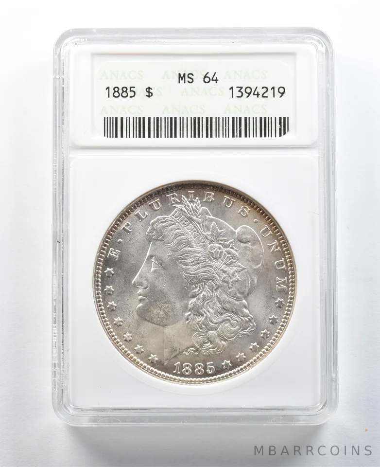 1885 Morgan Silver Dollar MS64 ANACS *3271