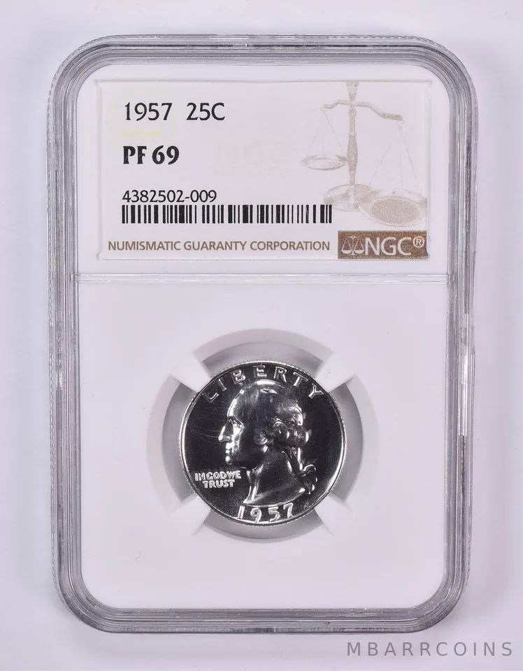 1957-P Washington Quarter PF69 NGC Brown Label