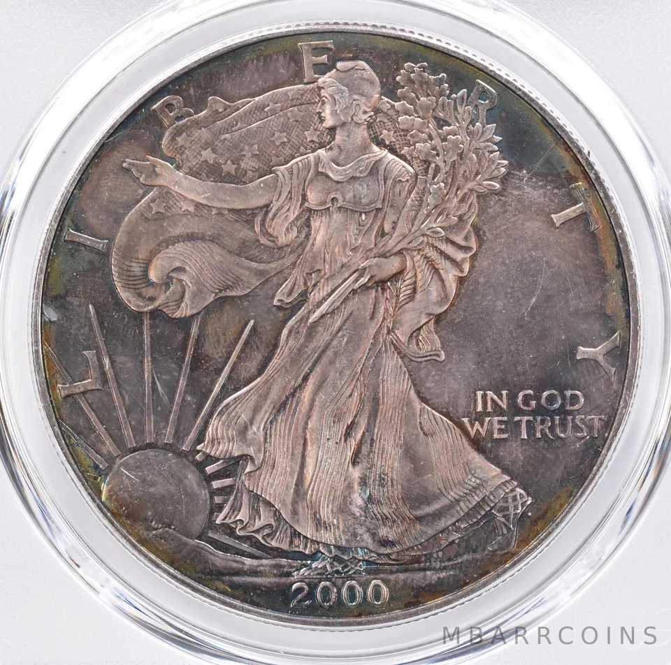 2000 American Silver Eagle MS67 PCGS Beautiful Tone *1321