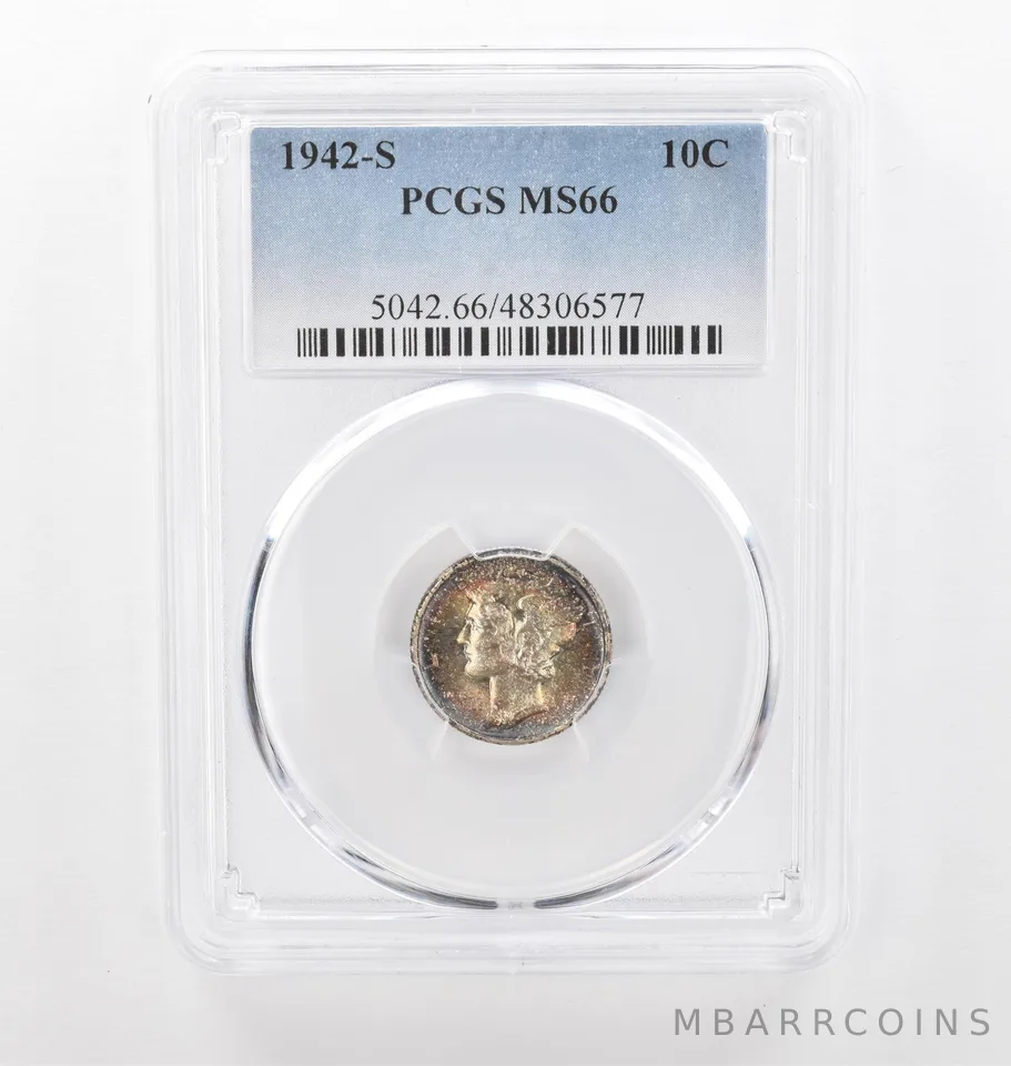 1942-S Mercury Dime MS66 PCGS Beautiful Tone *2198
