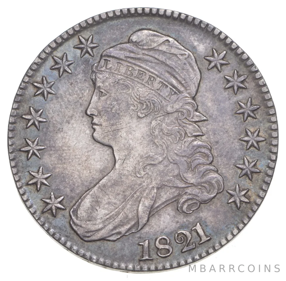1821 Capped Bust Half Dollar a2101
