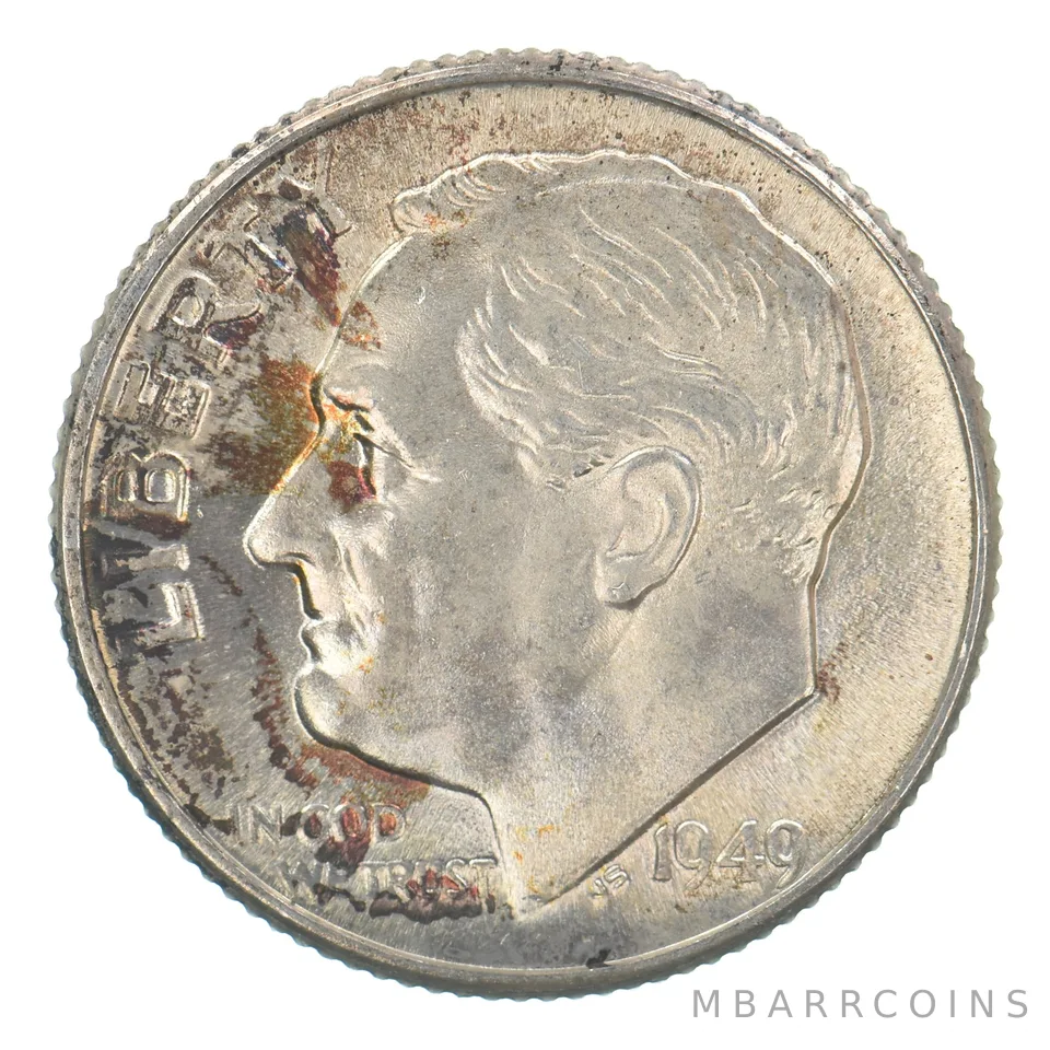 1949-D Roosevelt Dime Beautiful Tone *9539