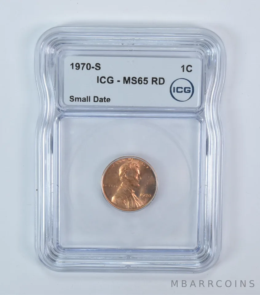 1970-S Lincoln Memorial Cent Small Date MS65 RD ICG