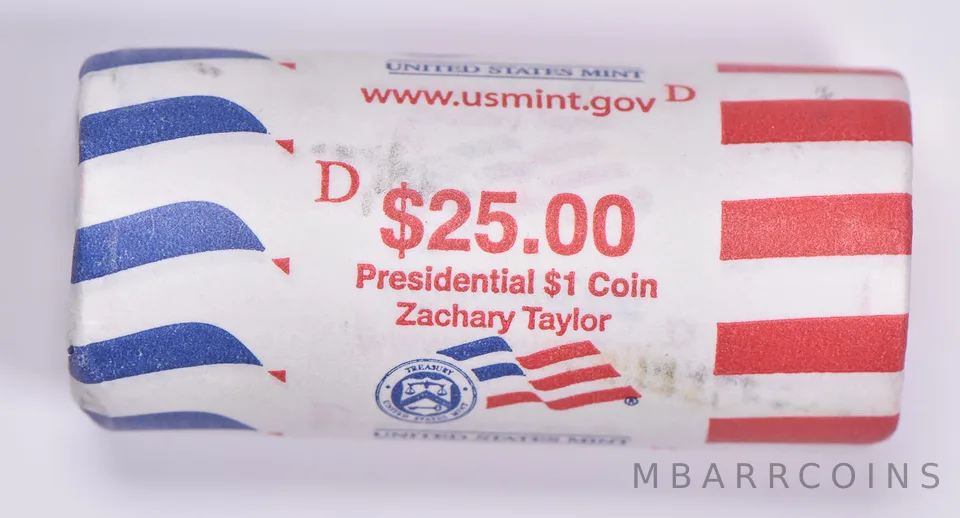 2009-D Zachary Taylor Presidential $1 Coin Roll $25 Unc US Mint BU