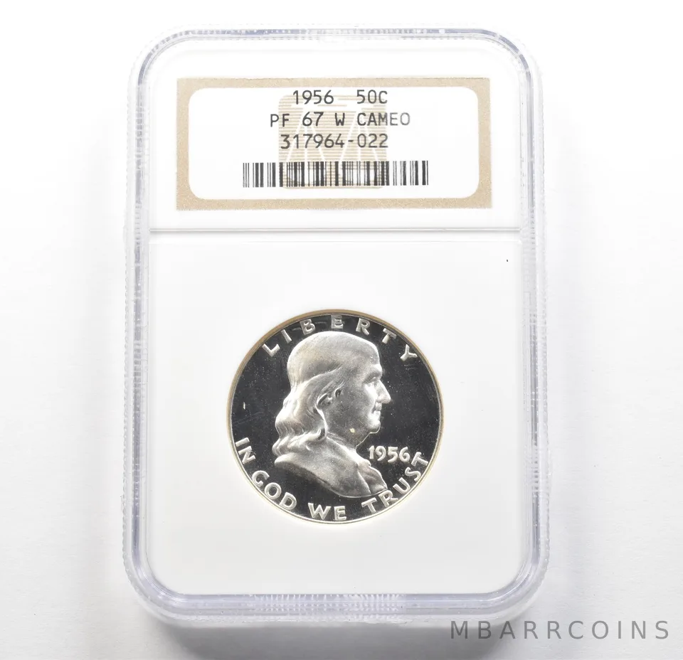 1956 Franklin Half Dollar PF67 Cameo NGC a6244
