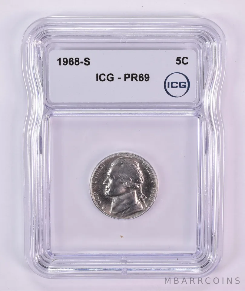 1968-S Jefferson Nickel PR69 ICG