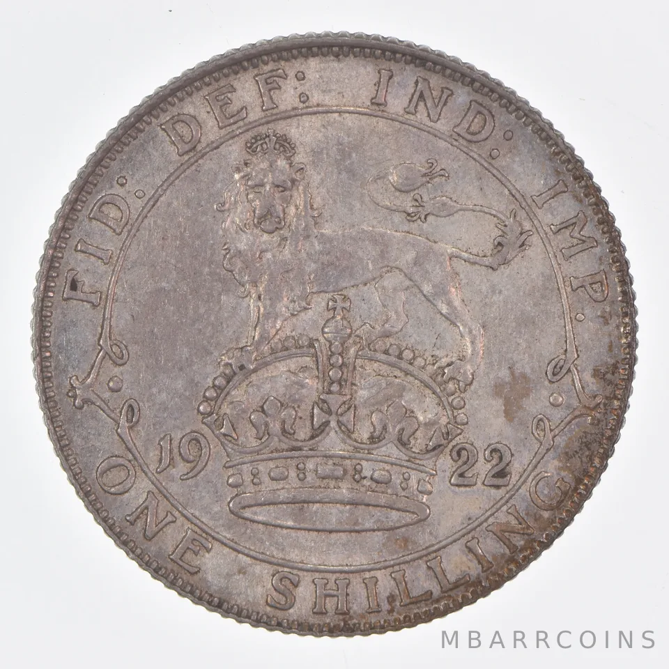 Better Date - 1922 Great Britain 1 Shilling World Coin- Silver *341