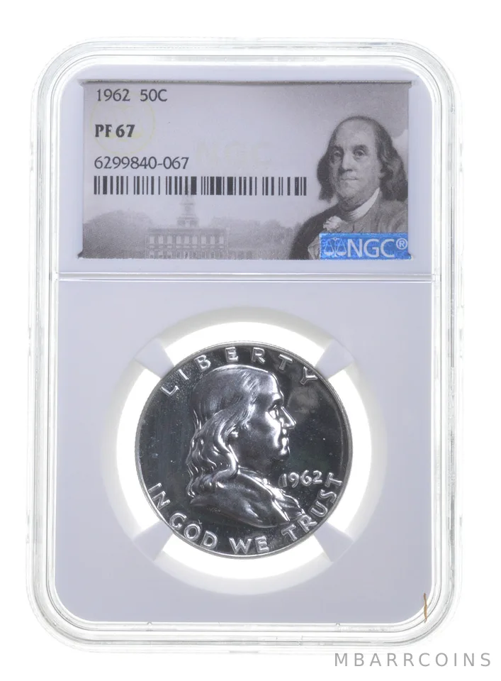 1962 Franklin Half Dollar PF67 NGC Special Label
