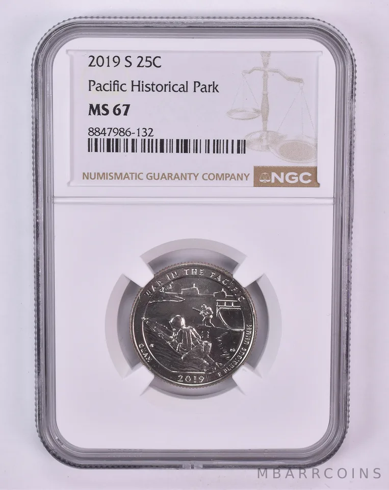 2019-S Washington Quarter Pacific Historical Park ATB MS67 NGC Brown Label