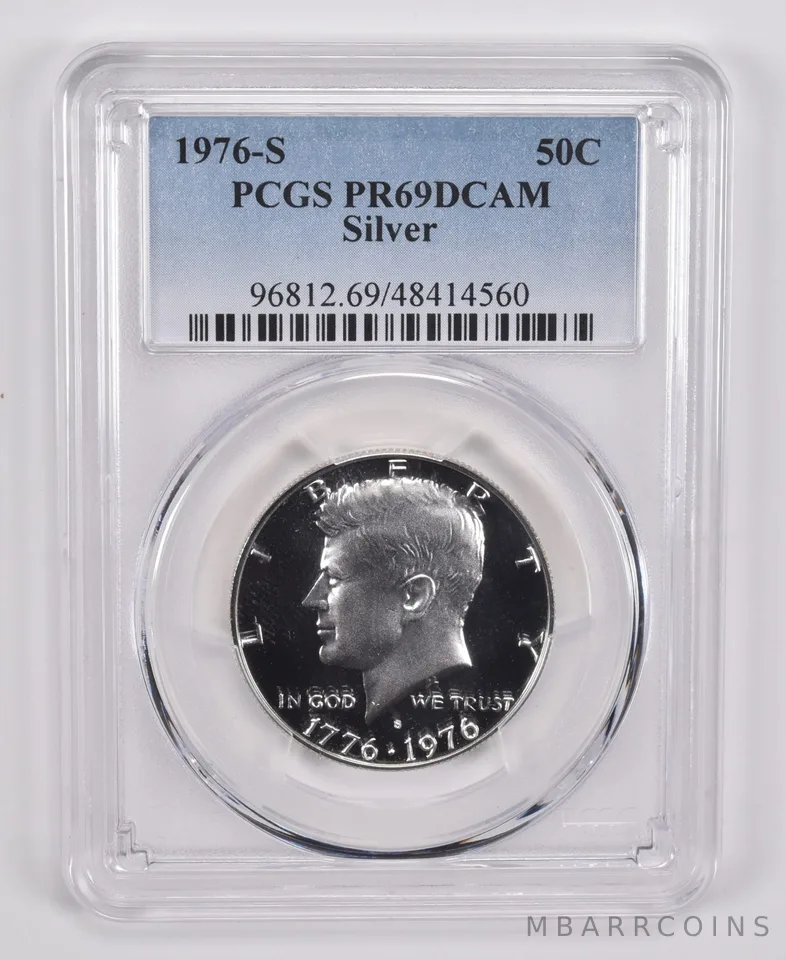 1976-S Kennedy Half Dollar Silver PR69 DCAM PCGS Blue Label