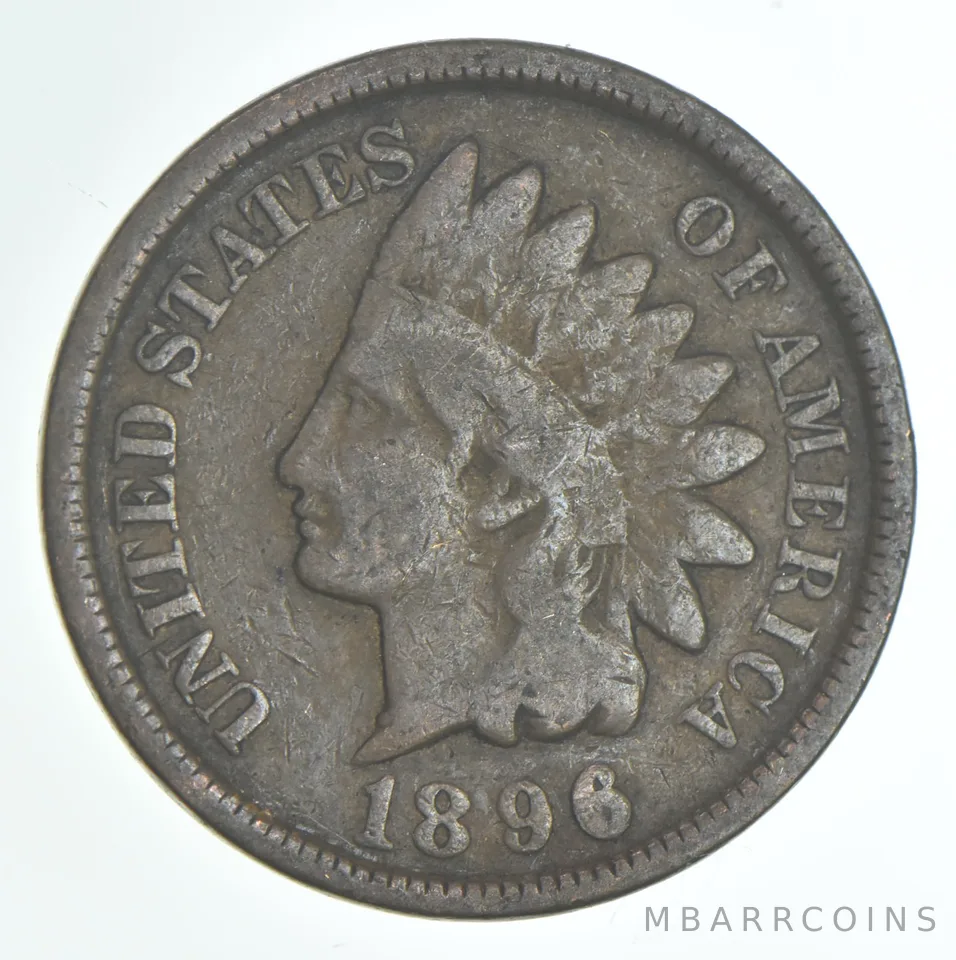 1896 Indian Head Cent AC Average Circ