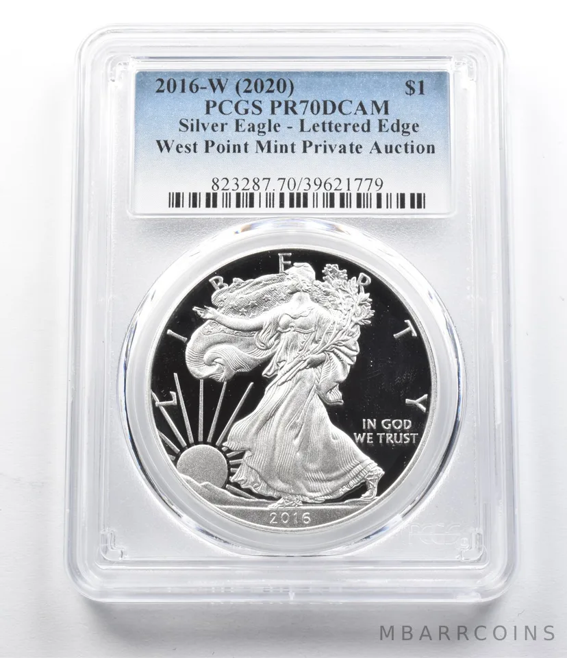 PR70DCam 2016-W (2020) American Silver Eagle West Point Private Auct. PCGS a5921