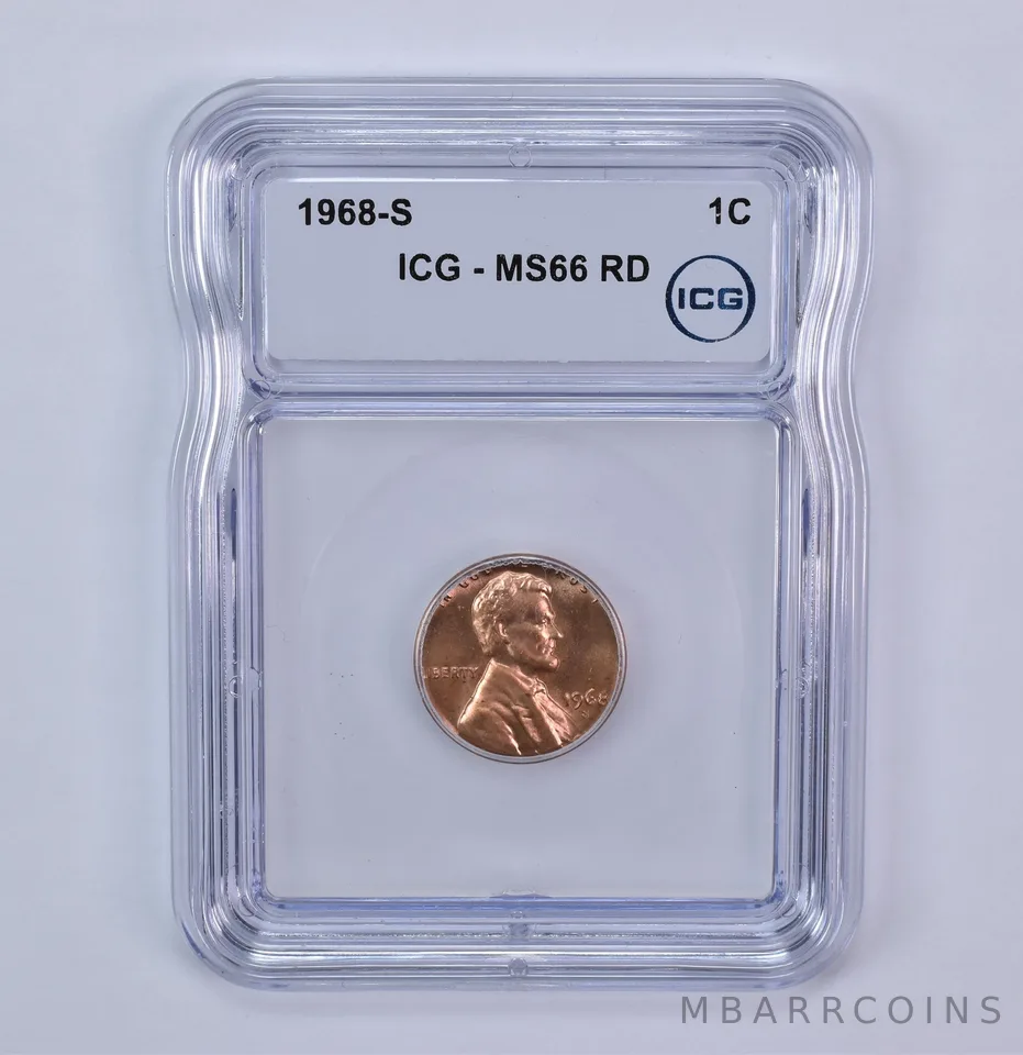 1968-S Lincoln Memorial Cent MS66 RD ICG