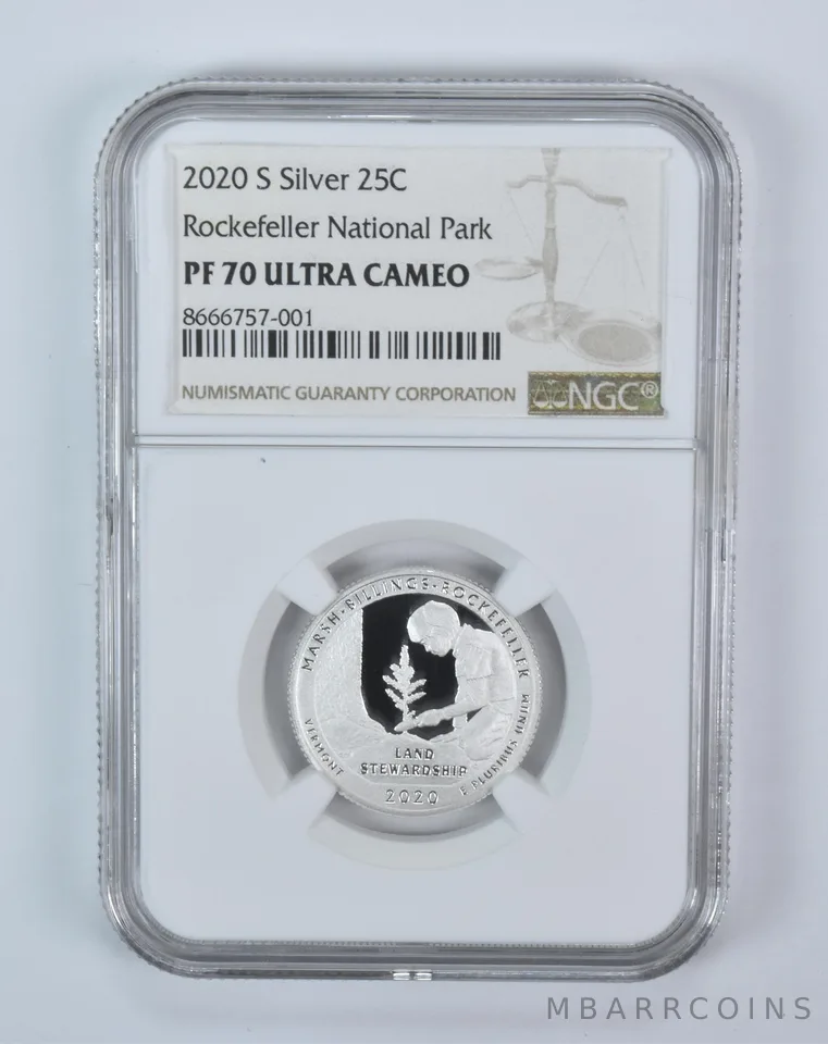 2020-S Washington Quarter ATB Silver Rockefeller PF70 UCAM NGC