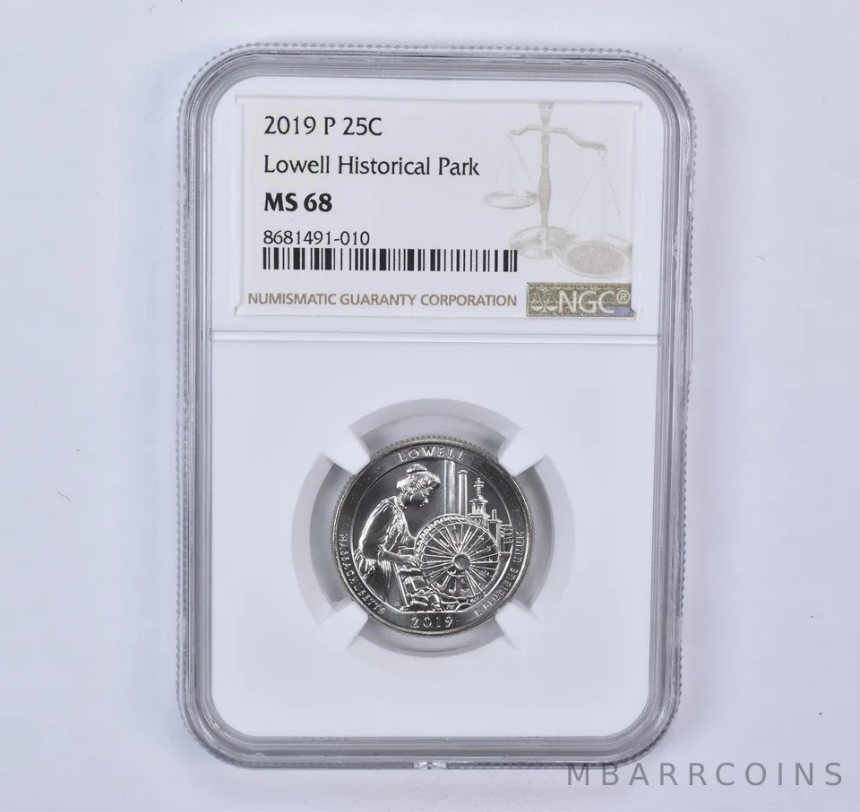 2019-P Washington Quarter ATB Lowell Historical Park MS68 NGC
