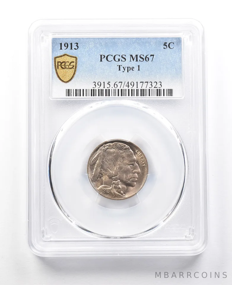 1913 Indian Head Buffalo Nickel Type 1 MS67 PCGS PQ a3051