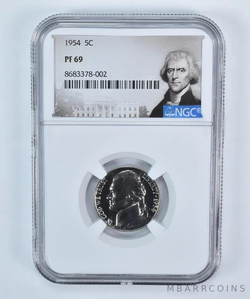 1954 Jefferson Nickel PF69 NGC Special Label
