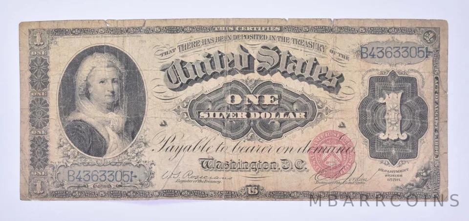 1886 $1 United States Silver Certificate - Large Note *8549