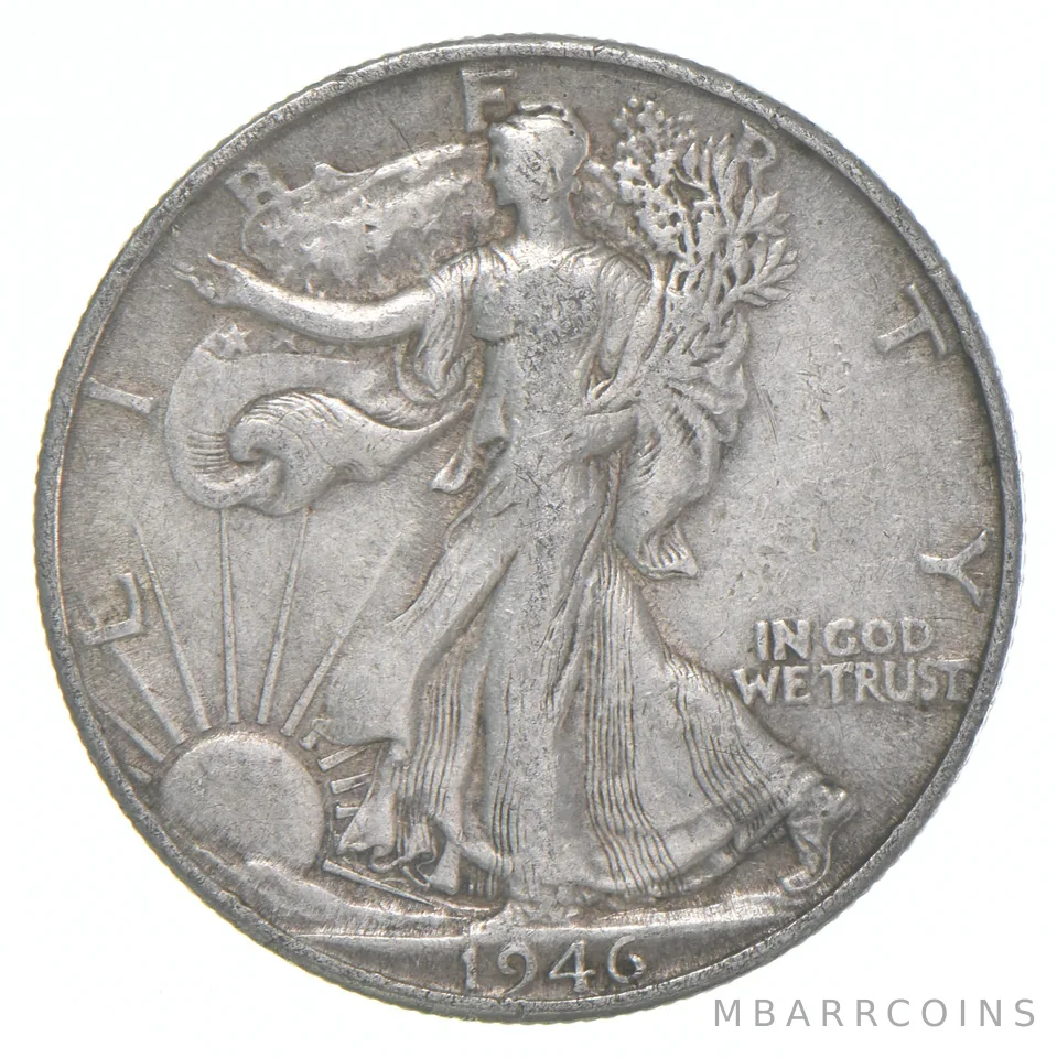 1946-D XF Walking Liberty Half Dollar 90% Silver