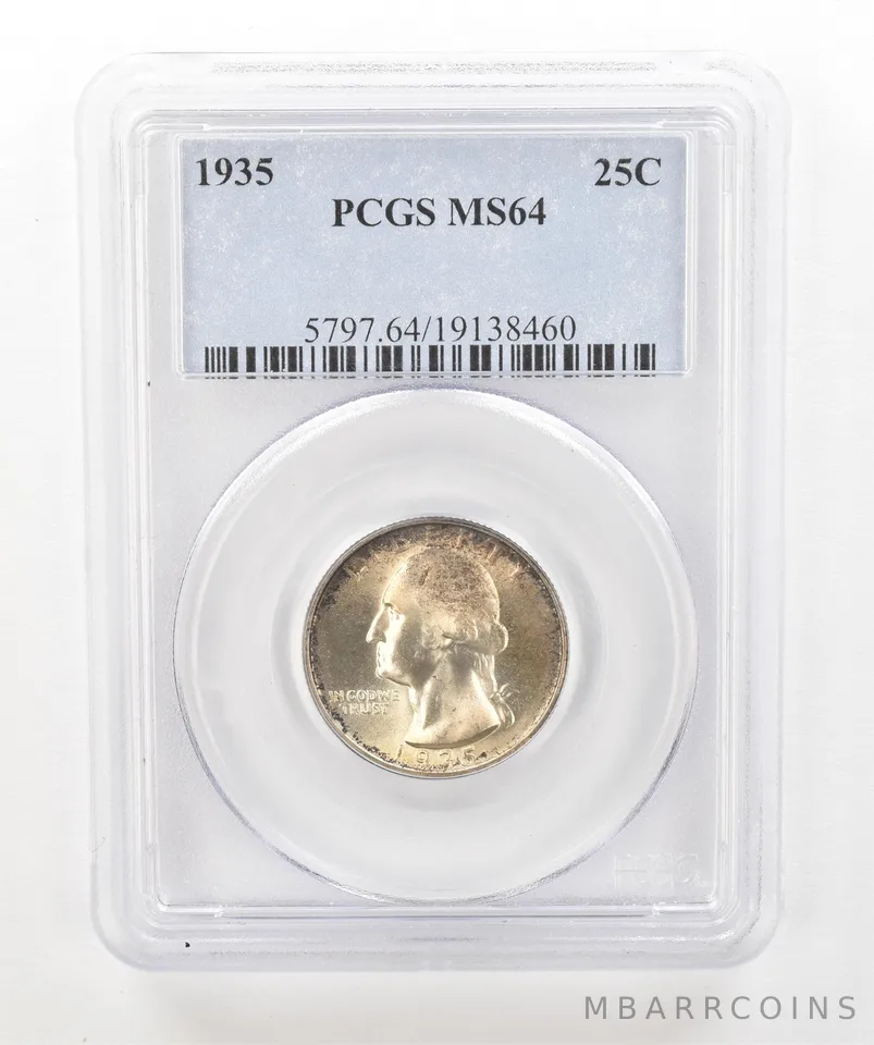 1935 Washington Quarter MS64 PCGS Nice Tone a5211